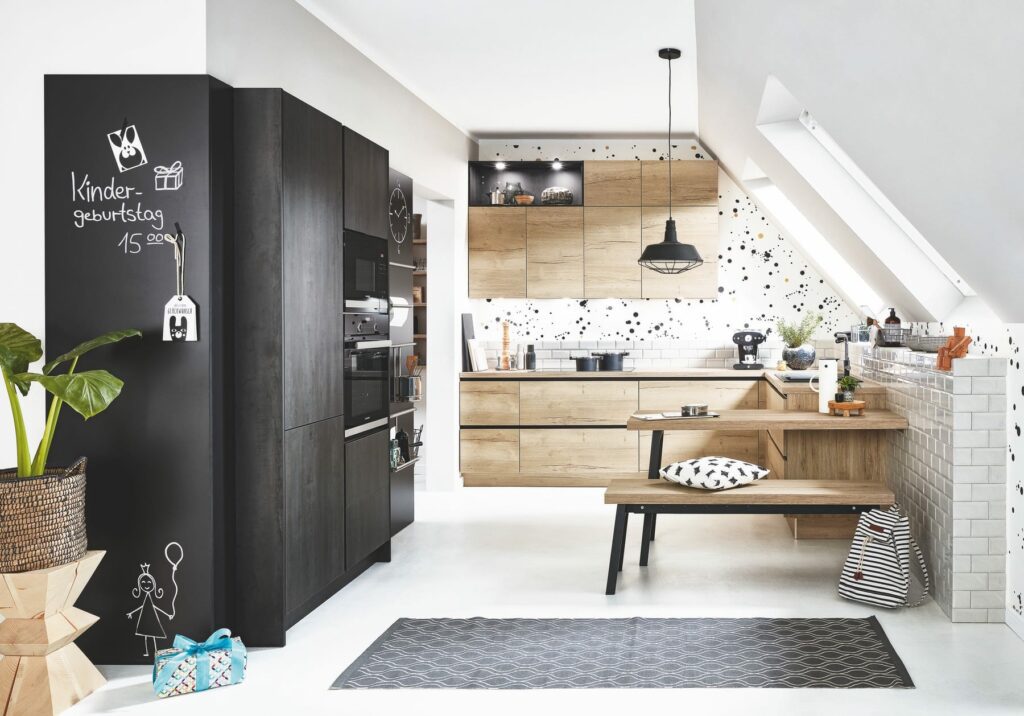 Compact Wood Handleless Kitchen | ColeRoberts, Loughborough