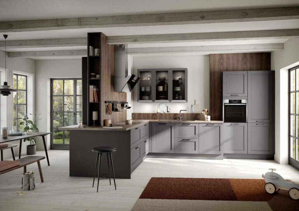 Grey Shaker Open Plan Kitchen | ColeRoberts, Loughborough