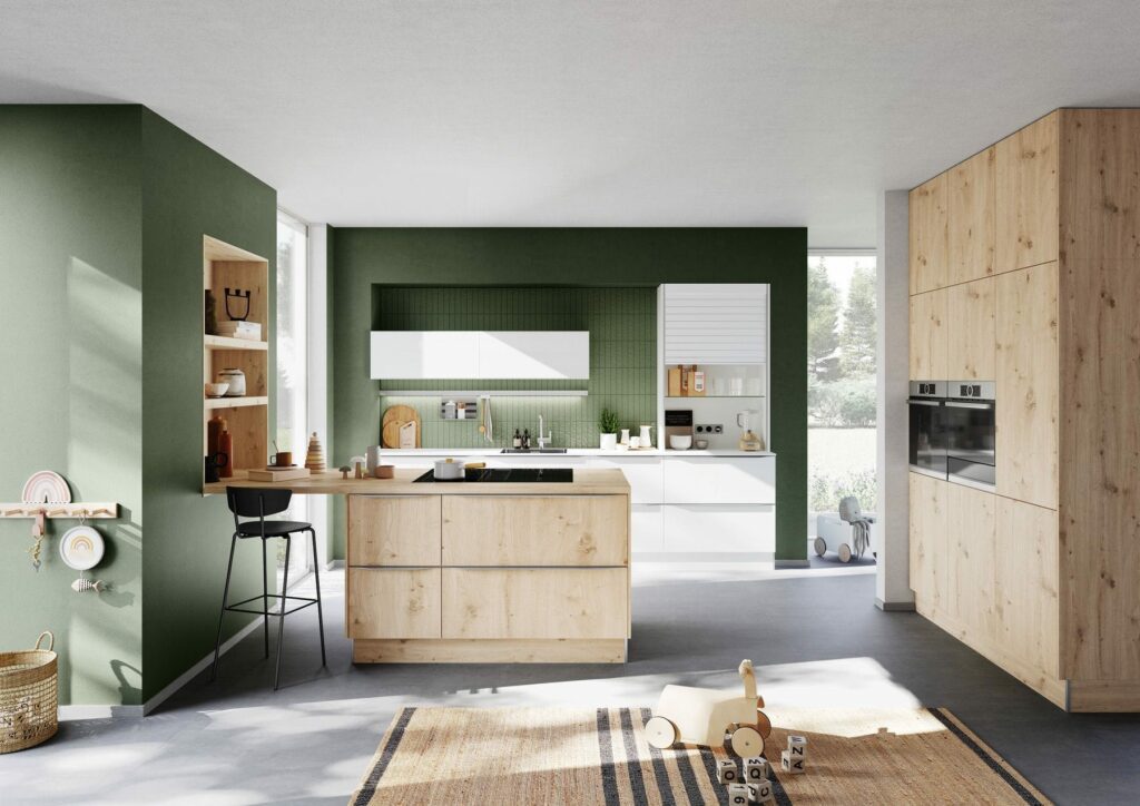 Light Wood Open Plan Kitchen | ColeRoberts, Loughborough