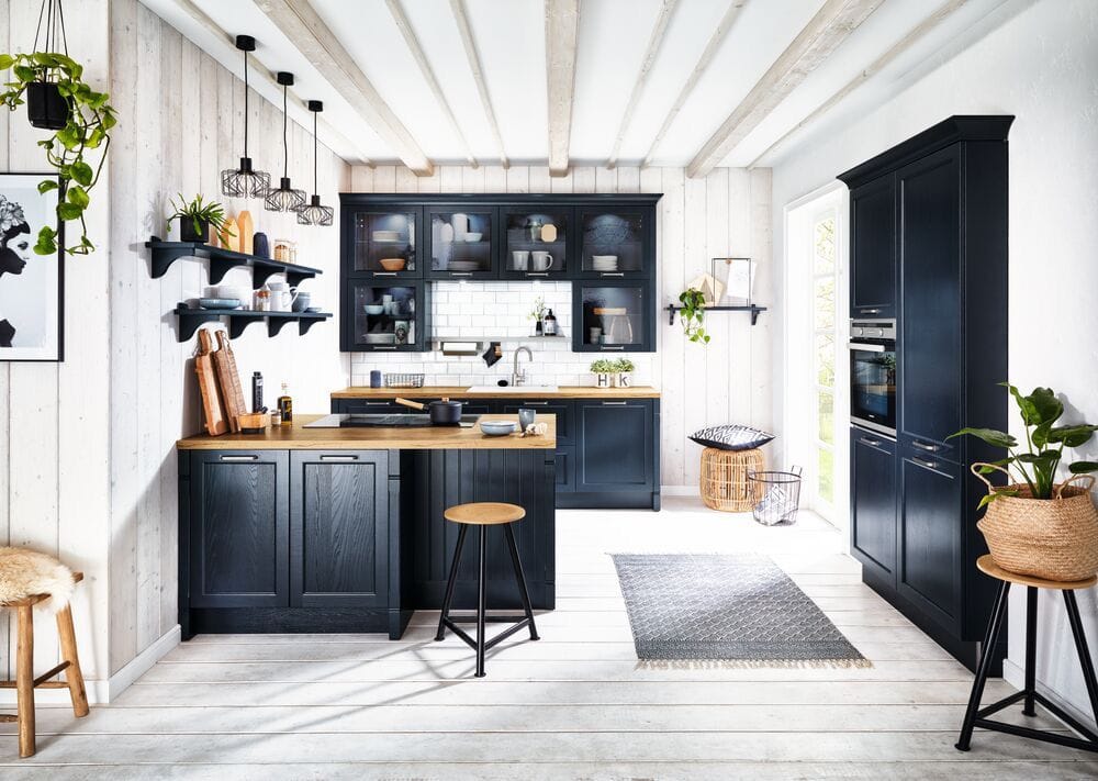 Navy Shaker Modern Country Kitchen | ColeRoberts, Loughborough