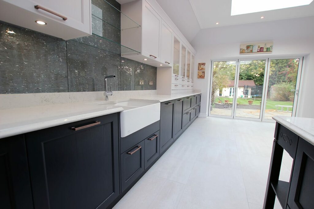 Pattern Glass Splashback | Nobilia German Kitchens by Square, Sheffield