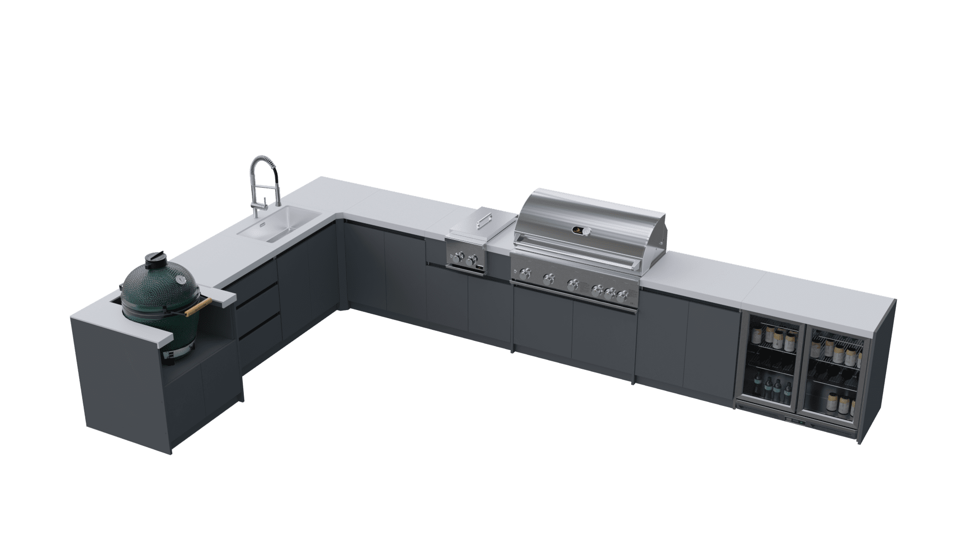 Whistler Grills - Fairford 9 Piece Outdoor Kitchen - L Shape