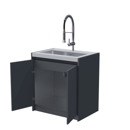 Sink Unit – Open – Grey – e