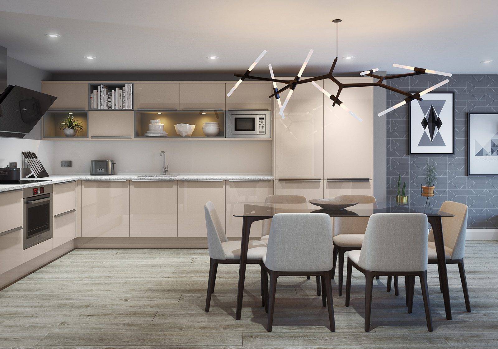 Second Nature Cashmere Gloss Kitchen | My Dream Kitchen, London