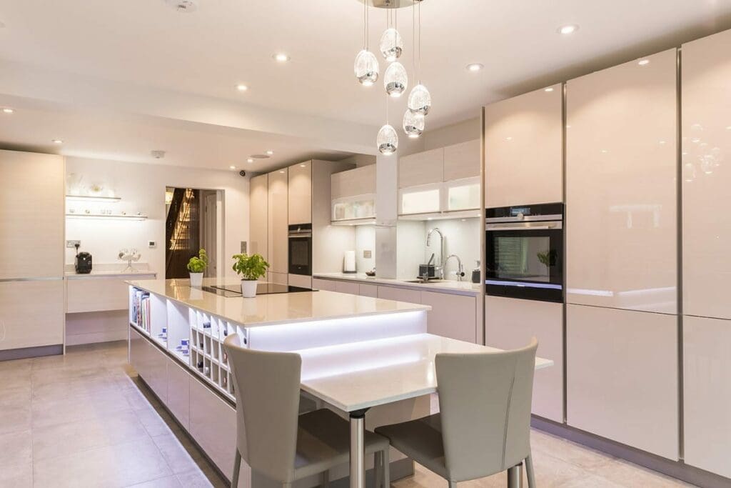 Cashmere Gloss Lacquer Kitchen Finish | Qudaus Living, Sutton Coldfield