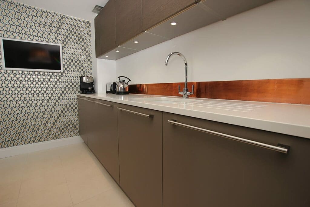 Copper Splash Rail | Qudaus Living, Sutton Coldfield