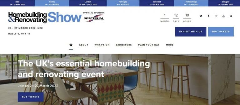 Ree Tickets For National Homebuilding And Renovating Show At Nec 1024X447 1 | Qudaus Living, Sutton Coldfield
