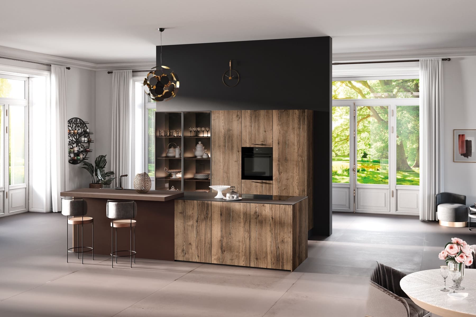 Rotpunkt Wood Handleless Kitchen 2 | Qudaus Living, Sutton Coldfield