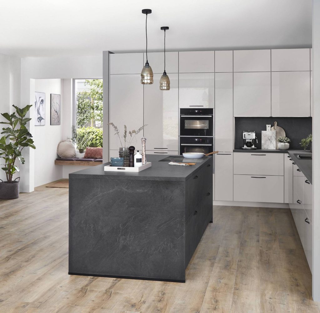Nobilia Gloss Kitchen With Ceramic Island | German Kitchen Outlet Greenhill, Sheffield