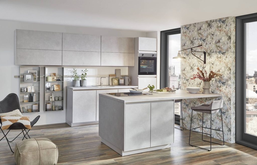 Nobilia Light Grey Handleless Kitchen 1 | German Kitchen Outlet Greenhill, Sheffield