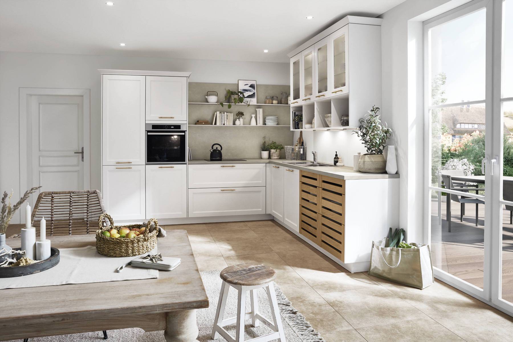 Nobilia Light Shaker Kitchen L Shape | German Kitchen Outlet Greenhill, Sheffield