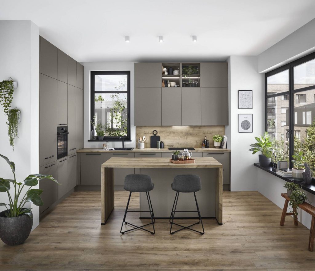 Nobilia Wooden Island Kitchen 1 | German Kitchen Outlet Greenhill, Sheffield