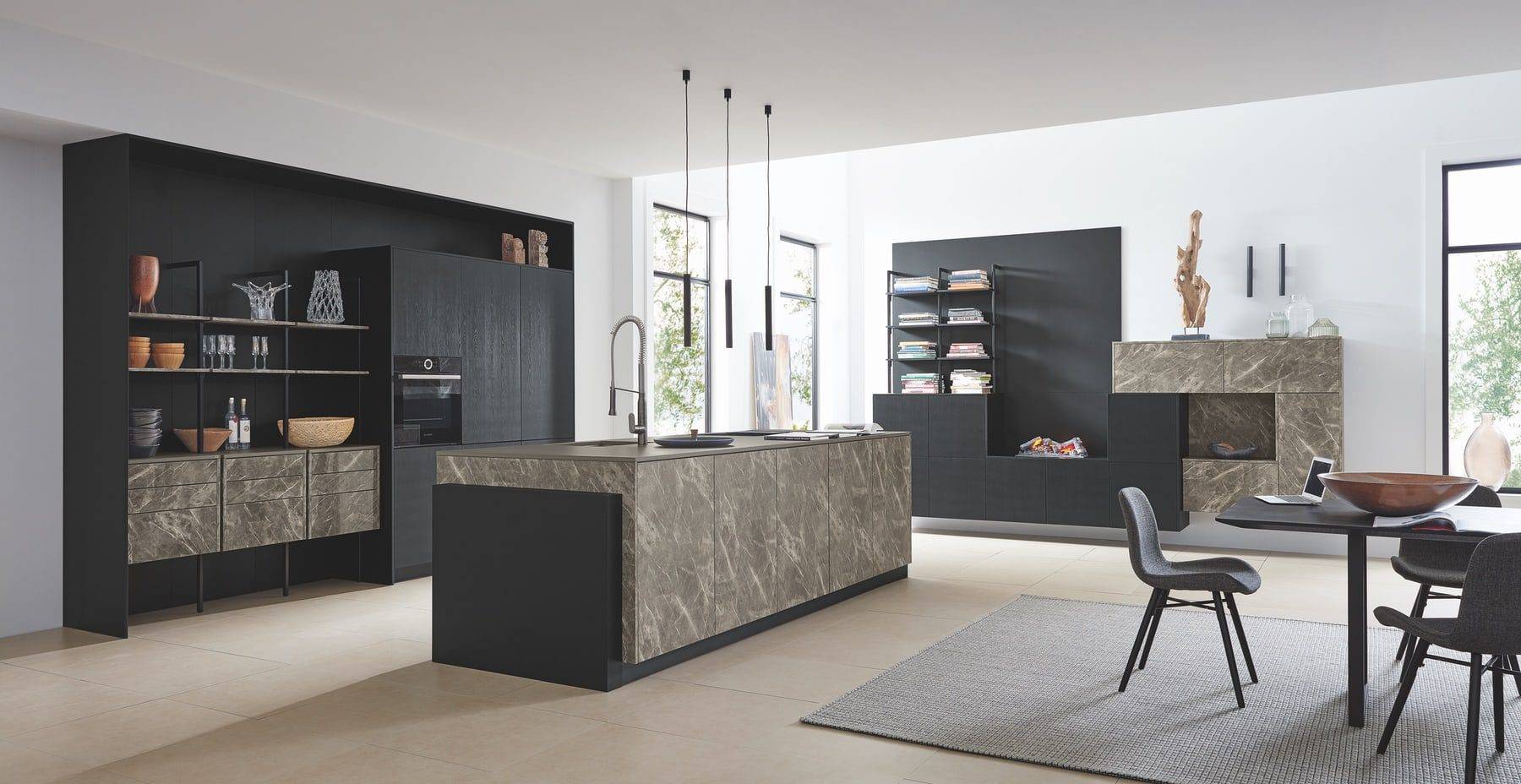Ballerina Ceramic Open Plan Kitchen With Island 1 | Totally Kitchens, Southampton