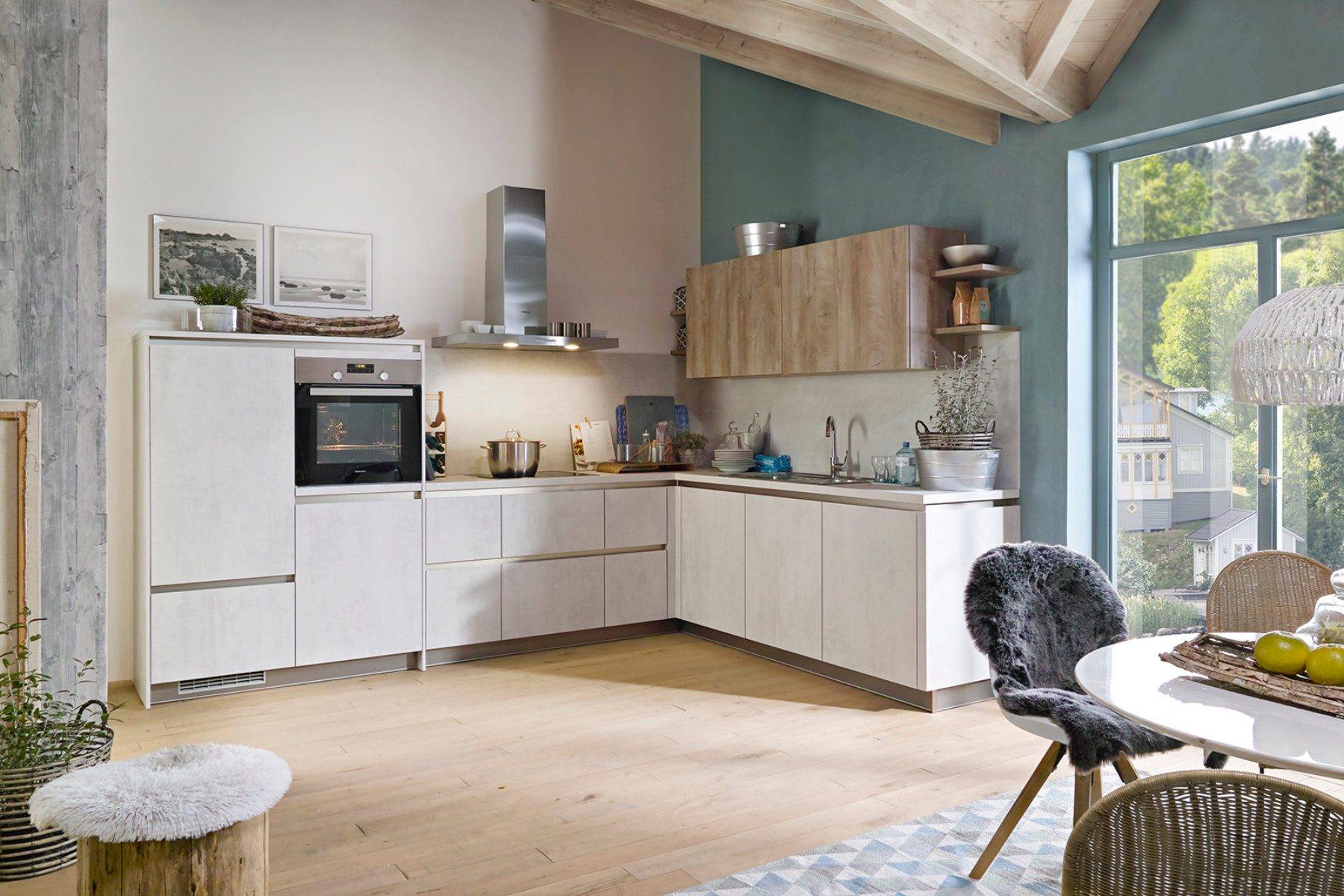 Brigitte Concrete Open Plan Kitchen | Totally Kitchens, Southampton