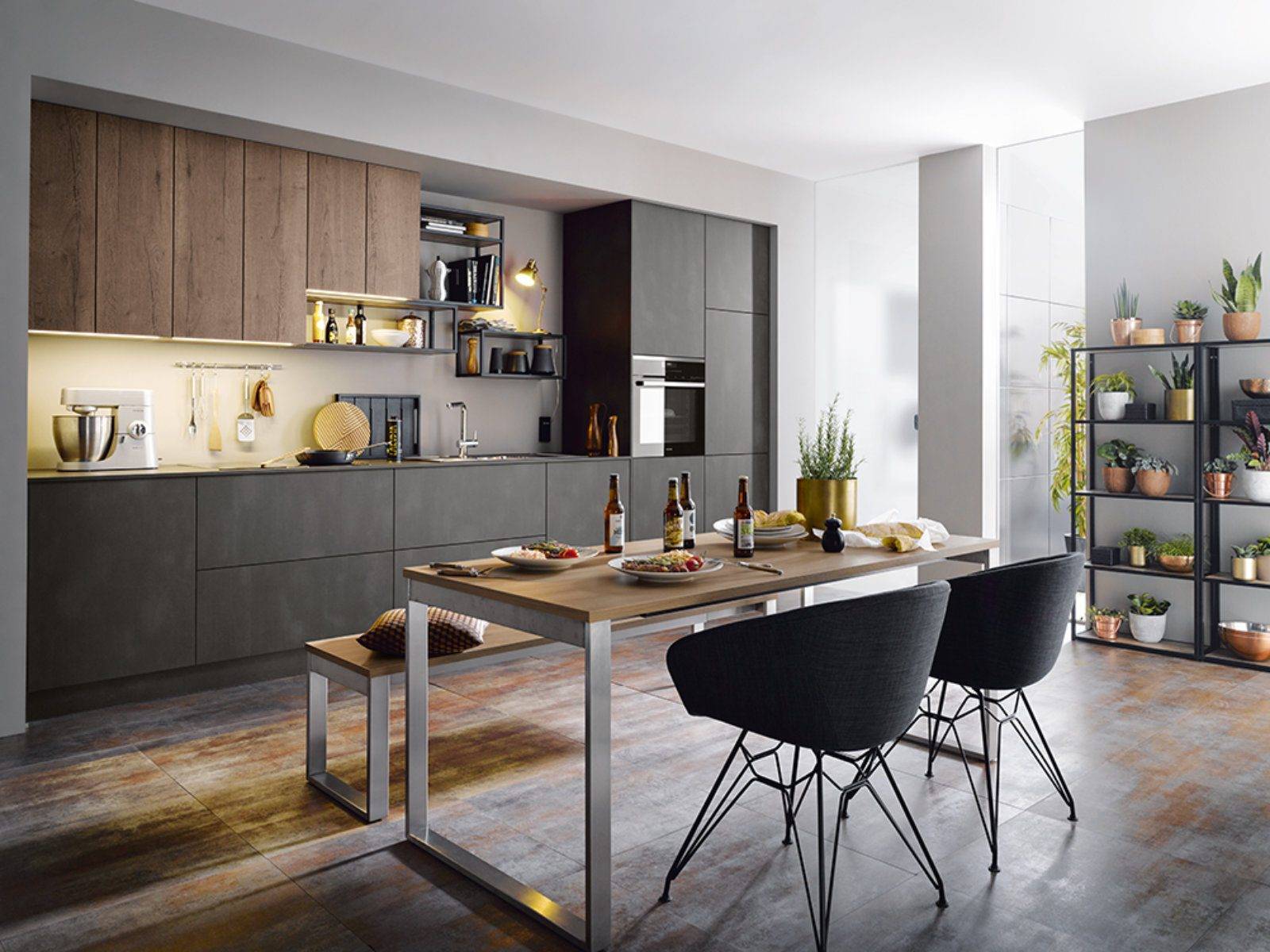Schuller Ceramic Wood Open Plan Kitchen | Osborne Interiors, Chiswick