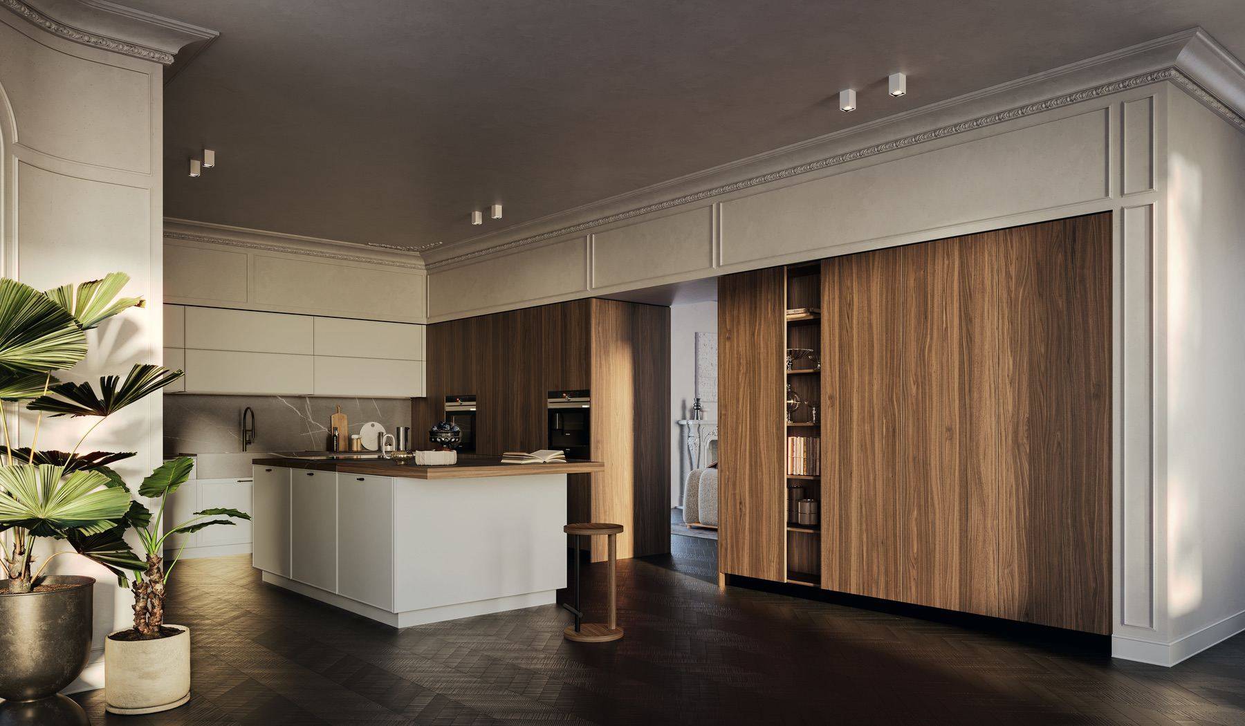 Doimo Dark Handleless Kitchen 2 | Vegas Kitchens, Folkestone