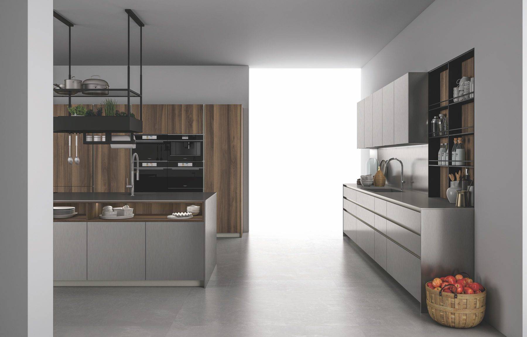 Doimo Modern Metallic Wood Kitchen 1 | Vegas Kitchens, Folkestone